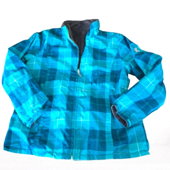 ZeroXposur Jacket Kids Large Plaid Winter Ski Reversible - Picture 1 of 10